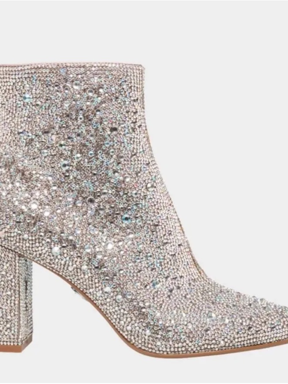 BETSEY JOHNSON Glass Rhinestone Ankle Boot CADY